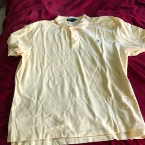 Yellow short sleeve polo.